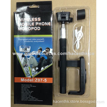 Selfie Bluetooth Monopod with Built in Remote Shutter for Mobile Smart Phones Camera